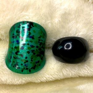 5/$25 - Vintage Dichroic Glass and Acrylic Ring (Bundle)